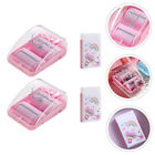 Gumki do ołówków różowe z walizką na kółkach - 2 zestawy NUOBESTY