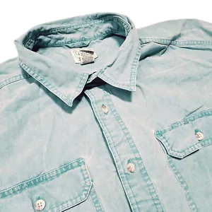 L.L.Bean Camp Shirt Short Sleeve Button Up Casual Work Shirt XXL - Picture 1 of 7