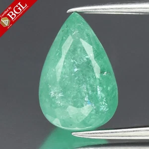 💎 BGL CERTIFIED 2.37ct Pear Natural Bluish Green Tourmaline - Africa Gemstone - Picture 1 of 5