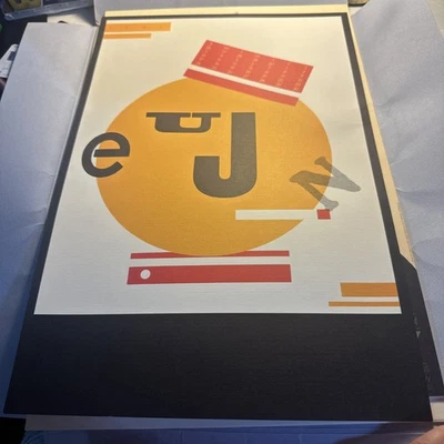 Vtg 1987 Seymour Chwast June Mohawk Graphics Collection PM Typographers Foto 1 de 4