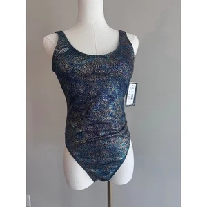 Traje de baño Salt Life negro metálico pierna alta de una pieza mediano NUEVO $73 - Imagen 1 de 7