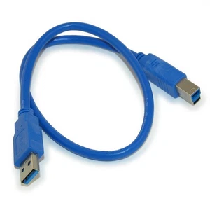 1,5 Fuß USB 3.2 Gen 1 SUPERSPEED zertifiziert 5 Gbit/s Typ A Stecker auf B Stecker Kabel - Bild 1 von 3