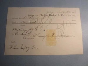 1866 - PHELPS DODGE & Co. - Shipping Document - N.Y. - Revenue Stamp - Imagen 1 de 1