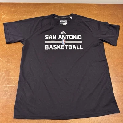 San Antonio Spurs Shirt Mens XL Black Basketball NBA Adidas - Image 1 of 4