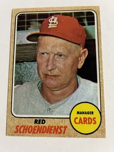 Red Schoendienst 1968 Topps #294 St. Louis Cardinals Baseball Card EX-Mint - Picture 1 of 3