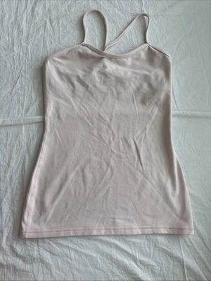 Lululemon Tank Top Shirt Women Size 6 Racerback Cami w/  Bra Soft Yoga Gym 473 - Imagem 1 de 4