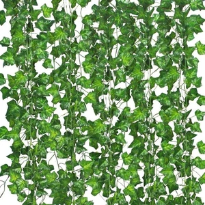 12 Pack Fake Vines for Room Decor Artificial Ivy Garland with Clip Green Flow... - Picture 1 of 9