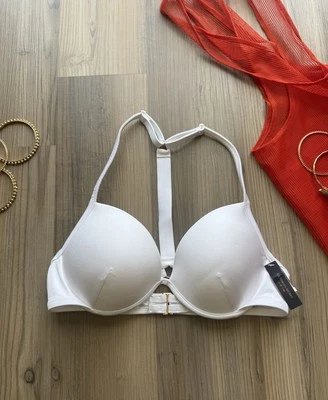 VICTORIA'S SECRET SWIM Bling Shine Correa Corredor Push Up Brasileño Blanco 36C Nuevo con Etiquetas Foto 1 de 3