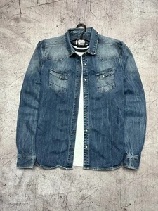 Allsaints Mens Denim Lou Shirt Size M - Picture 1 of 6