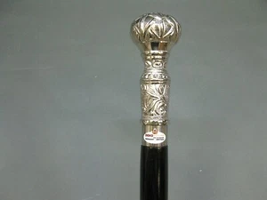 Vintage Designer Walking Stick Cane Brass Handle Antique Solid Wooden Handmade - Picture 1 of 6