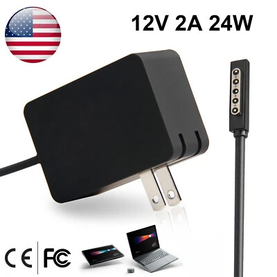  For Microsoft Surface RT / Pro 1/2 24W 12V 2A Adapter Charger 1512 1513 1516 US - Image 1 of 4