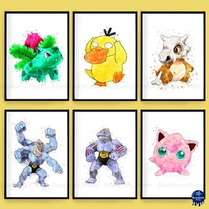 Poster Pokemon Personaggio Cameretta Bambini Wall Art Stampa Quadro Regalo A5 A4 A3 - Foto 1 di 7