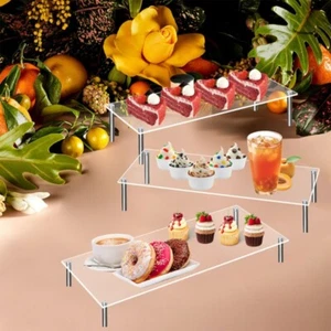 1Set Clear Acrylic Cake Display Rack Wedding Birthday Festival Party - Picture 1 of 9