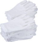 24 Paar 8 Zoll weiße Baumwollhandschuhe Arbeitshandschuhe, Medium