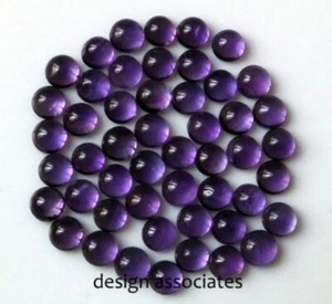 AFRICAN AMETHYST 4 MM ROUND CUT CABOCHON 10 PIECE SET ALL NATURAL - Picture 1 of 1
