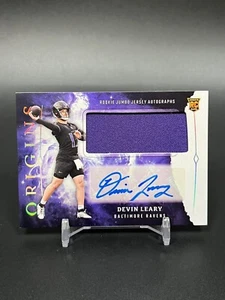 Devin Leary 2024 Panini Origins Rookie Jumbo Jersey Autograph RC Ravens - Picture 1 of 2