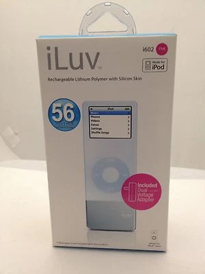 iLuv i602PNK iPod Nano (1st Gen only) Lithium Battery Pack & Pink Silicone Skin - Image 1 of 2