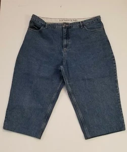 Land's End Woman's Plus Size Jean Shorts Capris 18P Petite Relaxed Fit Tapered - Picture 1 of 12