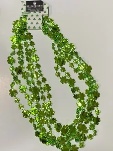 NEW 6 PIECE ST PATRICKS DAY SHAMROCK 32" NECKLACES PARTY FREE SHIP - Picture 1 of 1