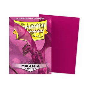 Escudo Dragón Mate Magenta 100ct Mangas Tamaño Estándar ENVÍO GRATUITO - Imagen 1 de 2