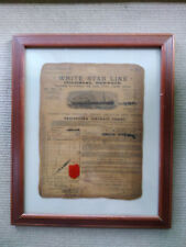 White Star Line Original Passenger Ticket