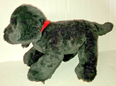 Build A Bear Black LAB DOG Labrador BABW Retired Plush Magnet Mouth Red Collar - Image 1 of 4