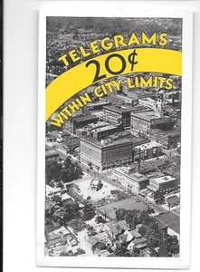 Folleto publicitario vintage WESTERN UNION TELEGRAM 20 centavos dentro de la ciudad - Imagen 1 de 2