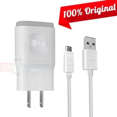 Original LG 1.8A Charger & Micro USB Data Cable for LG G4 G3 G Flex K10/20/30/40 - Image 1 of 4