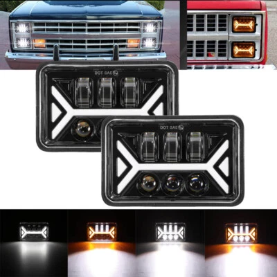 Faros LED de 4x6"" pulgadas alto/bajo ajuste brillante para Pontiac Firebird 1993-1995 2 piezas Foto 1 de 4