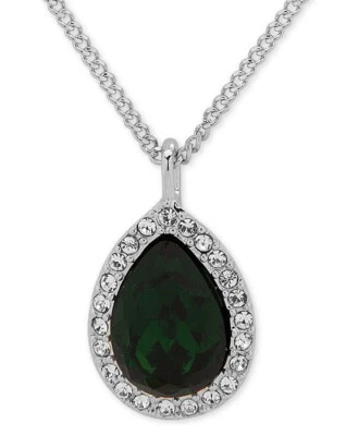 $42 Givenchy Teardop Pendant Necklace  green  #300 - Image 1 of 4