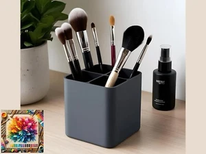 Modern Makeup Brush Holder With Four Compartments, Colour Choices (DEL-0049) - Picture 1 of 4