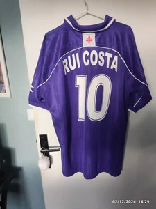 Original Maillot, Maglia, Shirt AC Fiorentina Rui Costa 2001 Special Finale XL - Foto 1 di 8