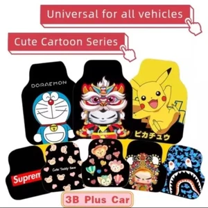 Car Mat Cartoon Full Set Universal Easy-To-Clean Non-Slip x 4set COMBO PROMOTION - Picture 1 of 8