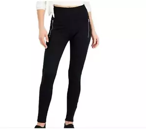 INC INTERNATIONAL CONCEPTS  Black Ponté-Knit Side-Zip Leggings Multiple Sz $40 - Picture 1 of 18