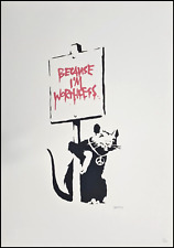 BANKSY * Because i´m Worthless * 70x50 cm * Lithografie * limitiert # 25/150