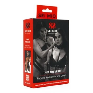 SEI MIO Take the Lead Padded Neck Collar and Leash Premium Bondage Couples Play - Picture 1 of 6