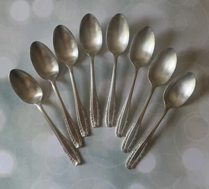 INSPIRATION by Kings Plate Set 8 Teaspoons 6”, Silver Plate - Imagen 1 de 10