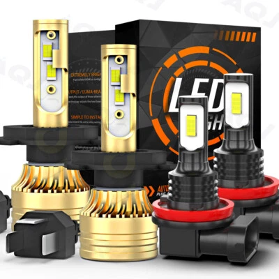 For Suzuki SX4 2007-2013 -4X LED faro Hi/Lo+Kit de bombillas de luz antiniebla - Image 1 of 4