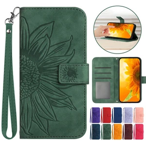 For Samsung Galaxy S24 S23 Ultra S22 S21 S20 Embossed Leather Slots Wallet Case - Zdjęcie 1 z 100