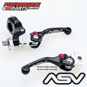ASV F4 Short Black Brake + Clutch Lever Kit Std Perch Yamaha YFZ450 R / SE 2008 - Picture 1 of 10