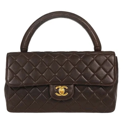 Bolso de mano Chanel marrón piel de cordero 135268 Foto 1 de 4