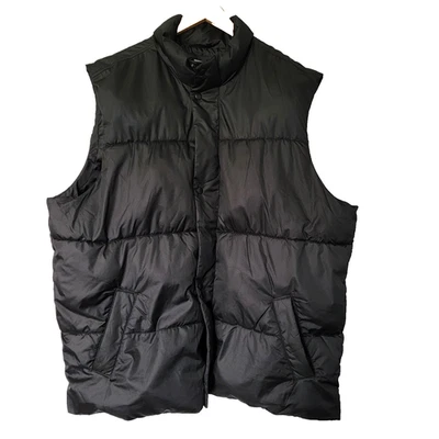 Old Navy Puffer Vest Black Mens XXL TALL Outerwear Gorpcore Recycled Outdoors  - Image 1 of 4