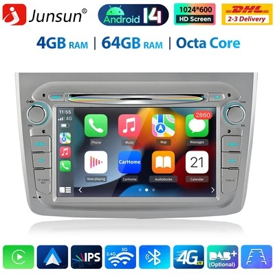 Carplay Android 14 CD DVD Autoradio GPS NAVI Für Alfa Romeo Mito 2008-2019 4+64G - Bild 1 von 4