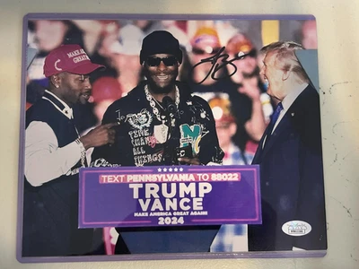 Le'Veon Bell AUTO Donald Trump/Vance 8 x 10 Signed JSA COA Autograph Signature - Image 1 of 4