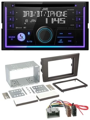 JVC MP3 USB 2DIN DAB Bluetooth CD Autoradio für Volvo XC 90 02-14 14 Pin - Bild 1 von 4