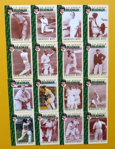 1997 WEET-BIX Cricket Cards:  SIR DONALD BRADMAN - GREATEST HITS  (Set of 16) - Foto 1 di 3