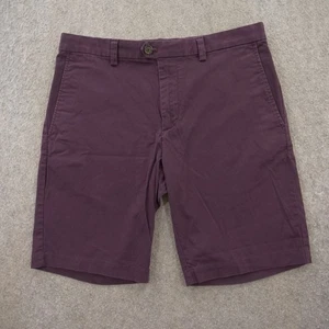 Pantalones Cortos Banana Republic Para Hombre 32 Púrpura Frente Plano Chinos Aiden Tiro Medio - Imagen 1 de 12