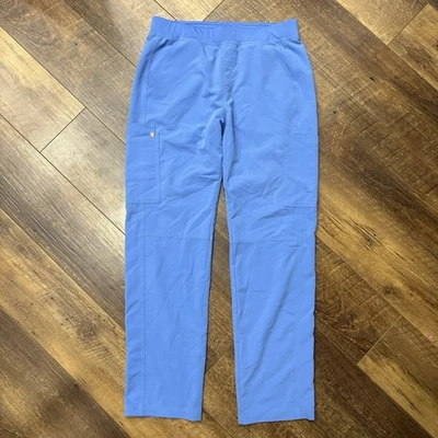 Figs Men’s Axim Ceil Blue Scrub Pants Straight Leg Drawstring Cargo Pockets L - Image 1 of 4