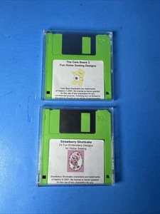 Floppy disk vintage fragola shortcake & care orsetti disegni ricamo 3,5" - Foto 1 di 4