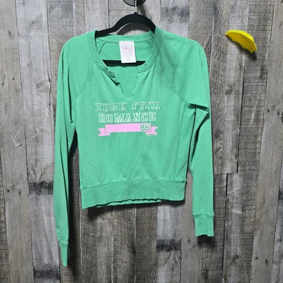 Victoria's Secret ROSA Vintage Y2K 2006 Sudadera Gráfica Verde Foto 1 de 4